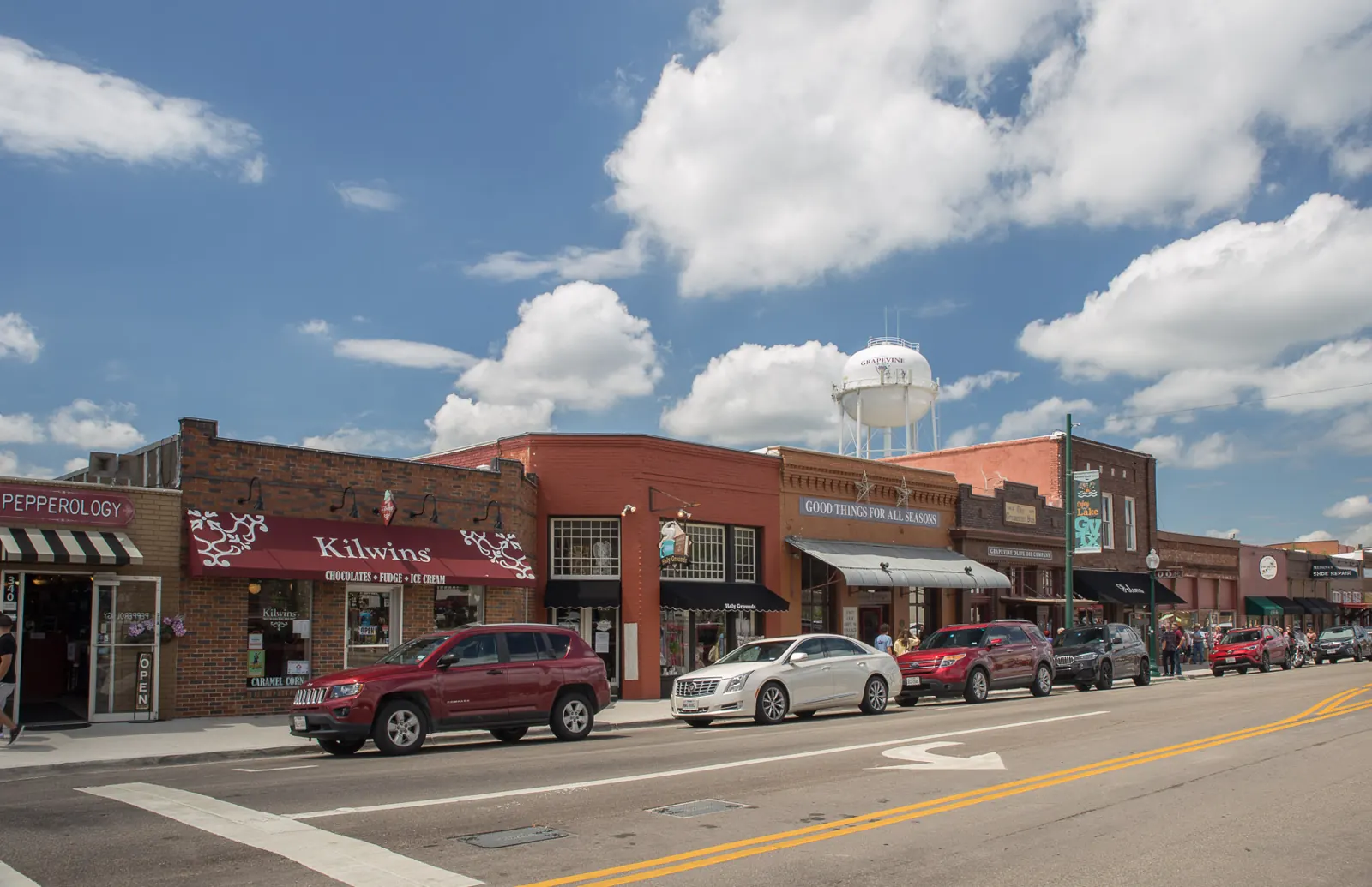 A second view of downtown Grapevine, Texas